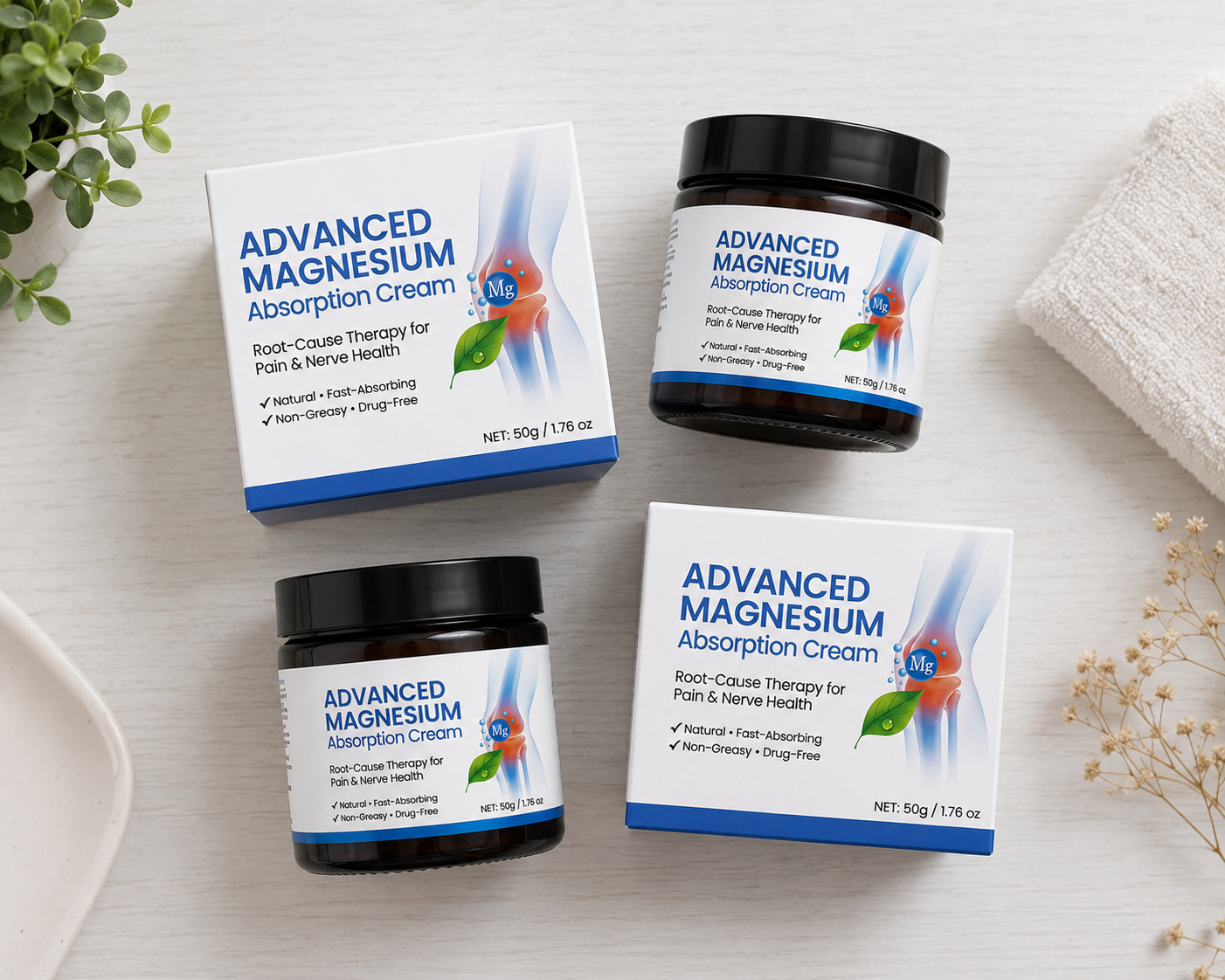 Advanced Magnesium Relief Cream (Pack of 2)